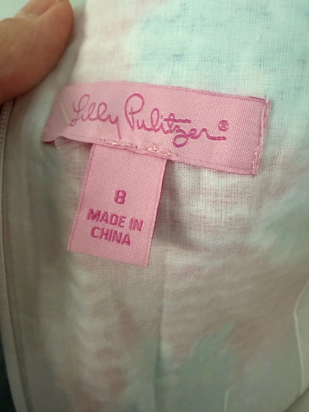 Lilly Pulitzer Pink & Aqua Tie-Dye Shift Dress - Picture 7 of 8